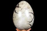 Septarian Dragon Egg Geode - Black Crystals #67782-3